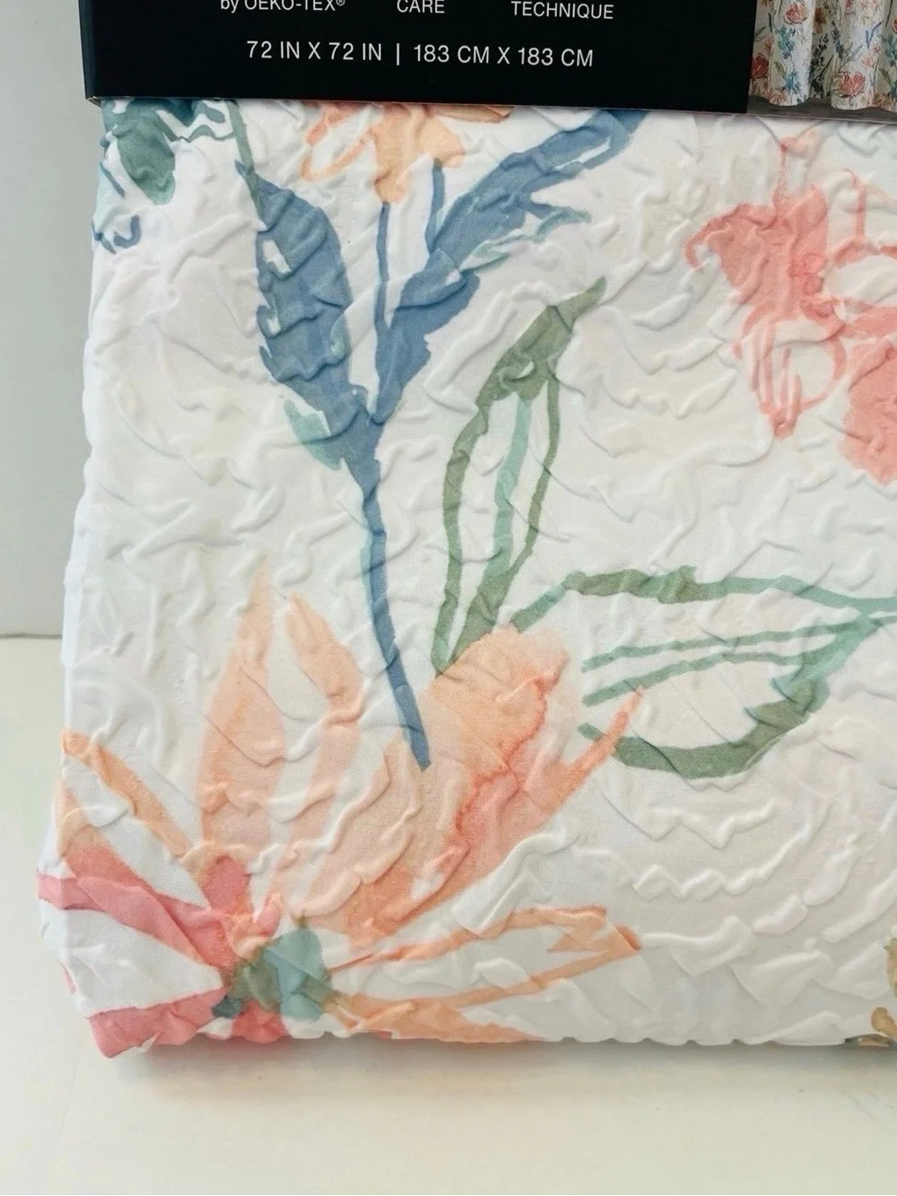 DKNY Clinton Floral Microsculpt Shower Curtain 72